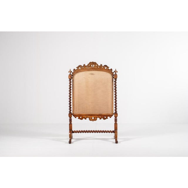Antique Victorian Needlepoint Fire Screen For Sale - Image 10 of 15