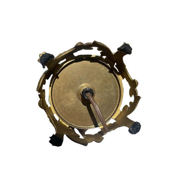 Vintage Pottery Lamp With Gold French Base For Sale In Chicago - Image 6 of 10