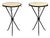 Jean-Michel Frank Style, Side Tables, Iron, Travertine, 20th C. For Sale