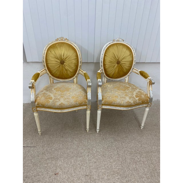 19th Century Reproduction Italian Dining Armchairs by Caspani Tino - Set of 2 For Sale - Image 13 of 13