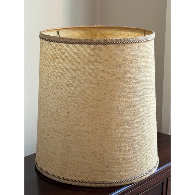 Mid-20th Century Textured Drum Shade For Sale - Image 10 of 10