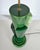 Large Postmodern Green Ceramic Table Lamp attributed to Francois Chatain, 1980s For Sale - Image 10 of 18