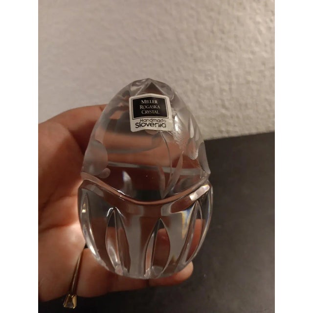 1990s Miller Rogaska Cut Crystal Egg Figurine For Sale In Dallas - Image 6 of 6