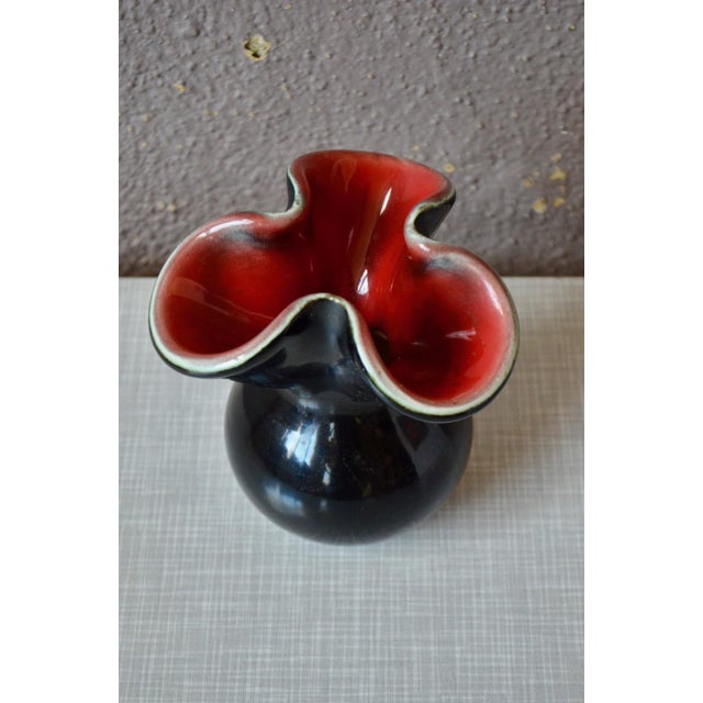 Black Mid-Century Ceramic Vase from Elchinger, 1950s For Sale - Image 8 of 10