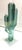 This item is a S. Workman layered glass saguaro sculpture.This piece is crafted from stacked panels of hand-cut glass and...