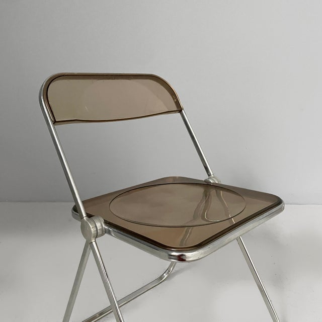 Metal Italian Modern Plia Chair attributed to Giancarlo Piretti for Anonima Castelli, 1970s For Sale - Image 7 of 18