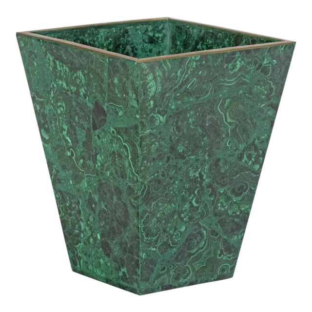 1960s Malachite Inlay Cachepot For Sale