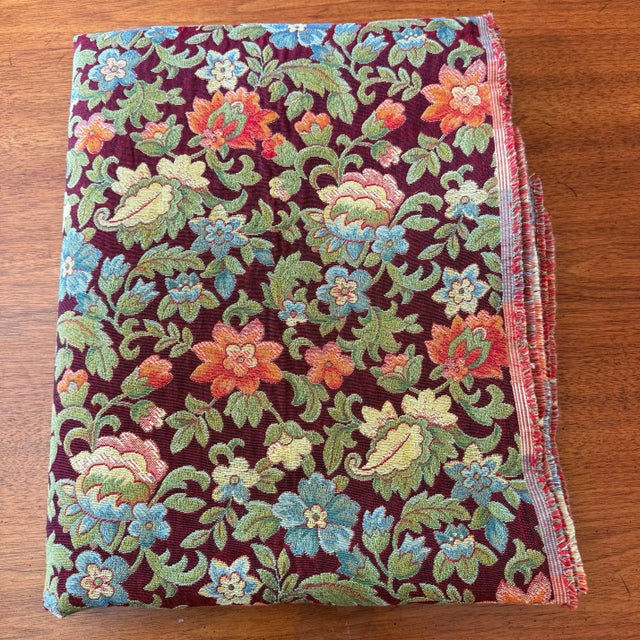 Beautiful! The intricate floral motifs are woven directly into the fabric, distinguishing it from printed patterns. This...