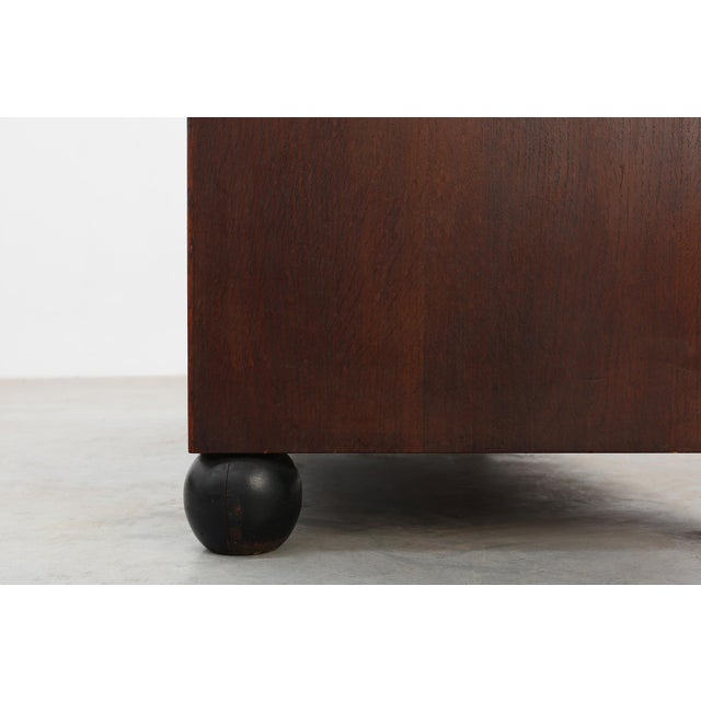 Modernist Art Deco Bench with Lift-Top Storage Seat in Oak, Belgium, 1920s For Sale - Image 6 of 18