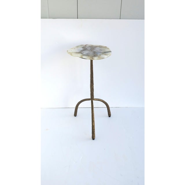 Agate Side Drinks Table Organic Modern Style For Sale - Image 4 of 9