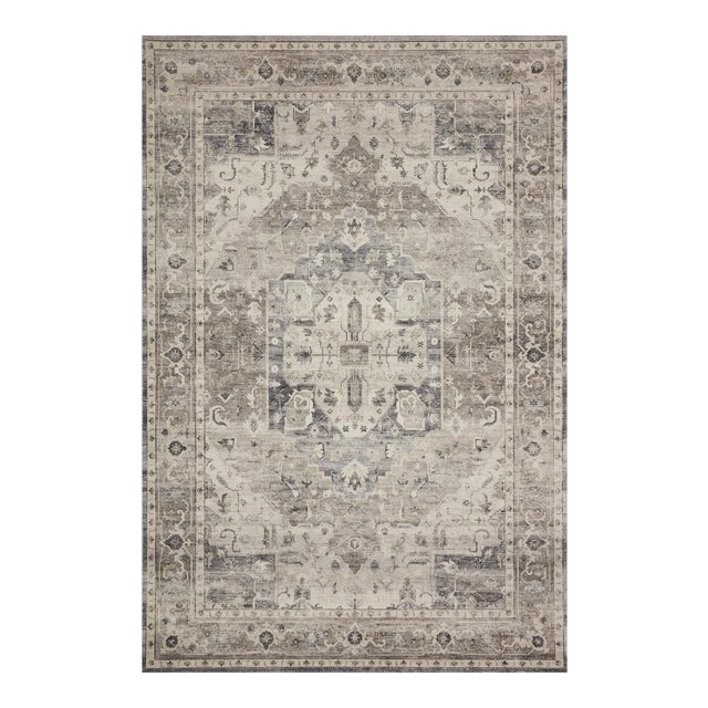 Loloi Rugs Hathaway Grey/Brown/Ivory 3'-6" x 5'-6" Area Rug For Sale