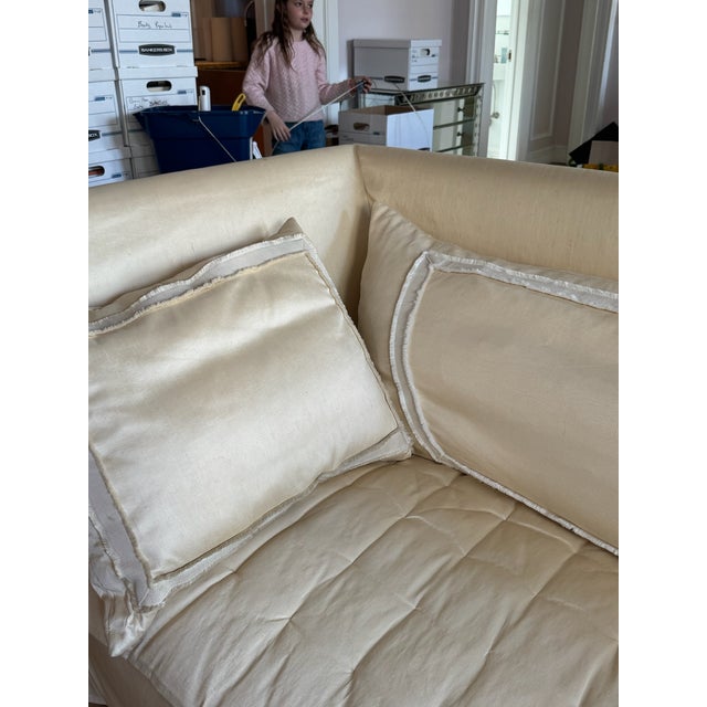 Ivory John Saladino "Summer Sofa" High-Back Slipcovered Knole Sofa For Sale - Image 8 of 8