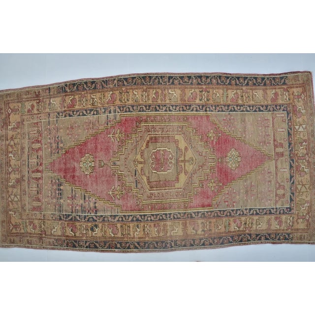 Turkish Vintage Handknotted Bohemian Carpet For Sale - Image 3 of 10