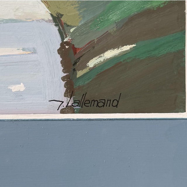 1980s Jean Lallemand, Chemin À Gréoux, 1980s, Gouache, Framed For Sale - Image 5 of 9