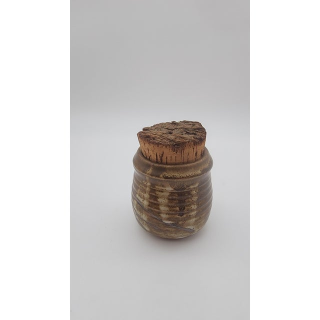 Mid 20th Century Studio Pottery Corked Pot (Short) For Sale - Image 11 of 14