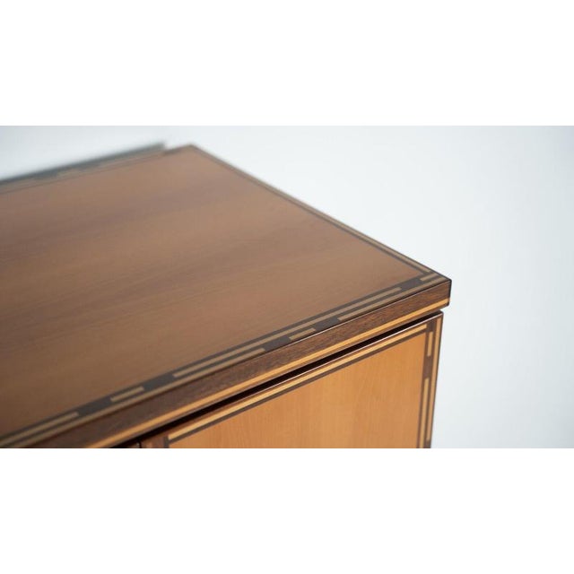Brown Wood Cabinet attributed to Afra and Tobia Scarpa, Italy For Sale - Image 8 of 11