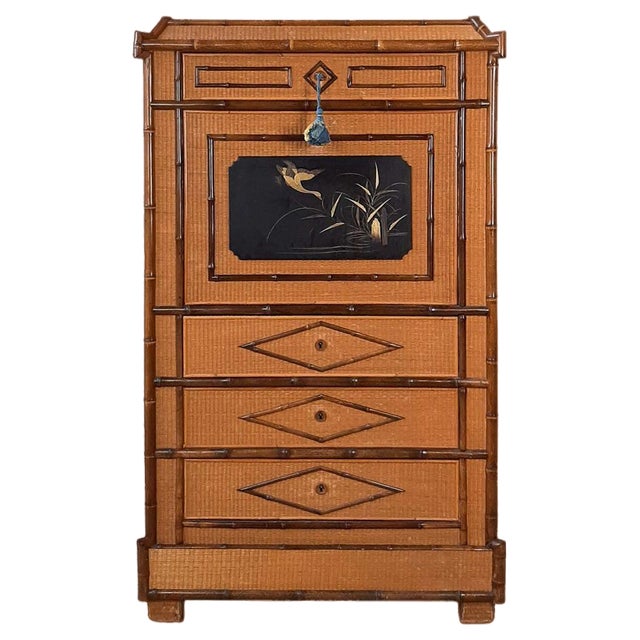 French Chinoiserie Secretaire, 1920s For Sale