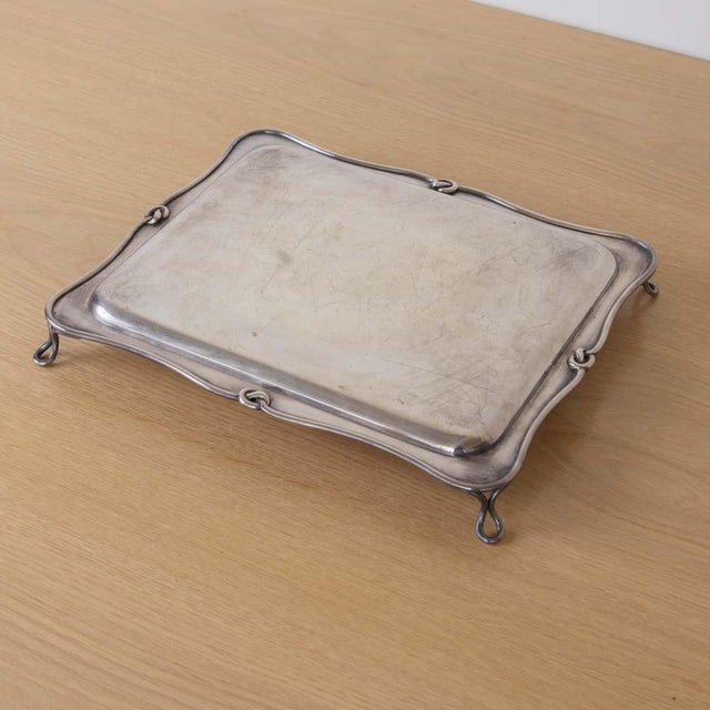 1940s French Silver Loop Tray For Sale - Image 11 of 14