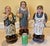 White VTG Large French Street Vendor Statues, Wood & Plaster, 16-18" High, Unique! For Sale - Image 8 of 8