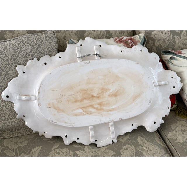 Ornate Ceramic Wall Platter With Equestrian Hunting Scene For Sale In Tampa - Image 6 of 8