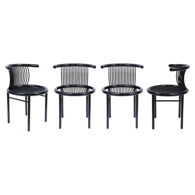 Black Vintage Circo Chairs by Jutta and Herbert Ohl for Lübke, Germany, 1980s, Set of 4 For Sale - Image 8 of 8