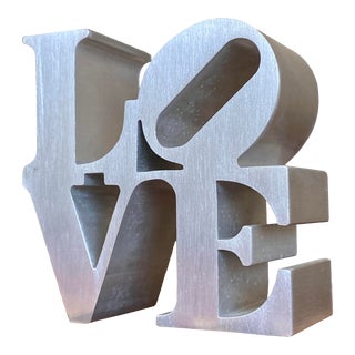 Robert Indiana Pop Art Typography "Love" Desk Sculpture For Sale