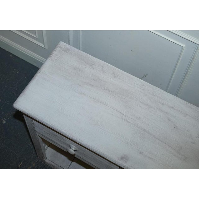 Antique English Hand-Painted Pine Farmhouse Sideboard with Drawers For Sale - Image 13 of 18