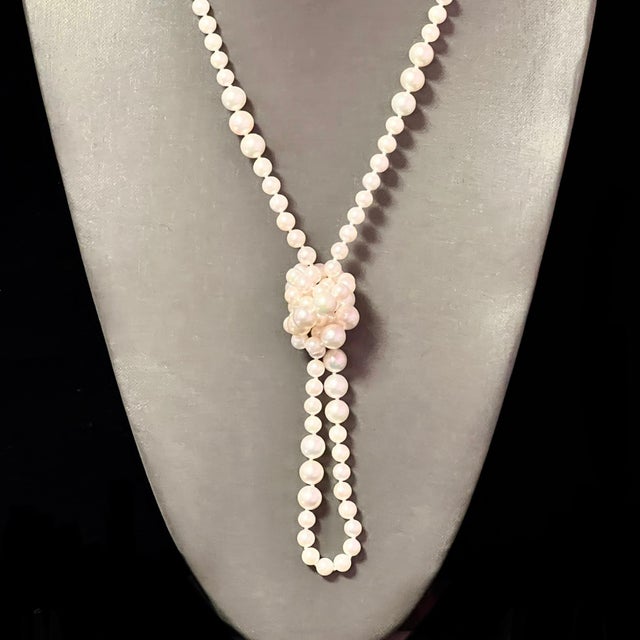 White Akoya Pearls Necklace 14k Y Gold Ball Clasp Certified For Sale - Image 8 of 11