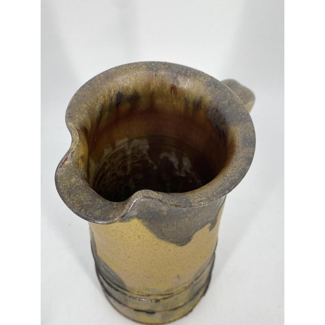 Mid-Century Studio Ceramic Jug with 6 Cups by Luise Dunker for Flensburg Germany, 1950, Set of 7 For Sale - Image 9 of 18