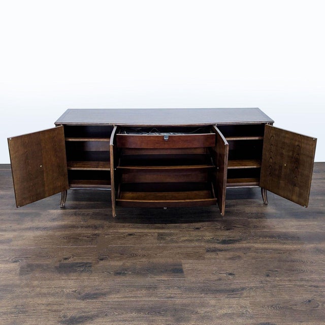 Modern Modern Barbara Barry for Baker / McGuire Rattan, Oak & Raffia Sideboard Buffet For Sale - Image 3 of 10