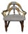 English Mahogany and Horn Victorian Chair with Velvet Upholstery circa 1880 For Sale