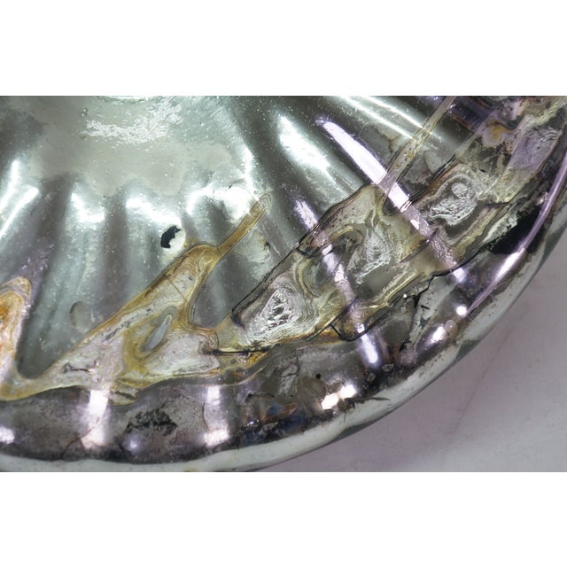 Antique Victorian Hand Blown Silver Mirrored Mercury Glass Pitcher Jug For Sale - Image 18 of 18