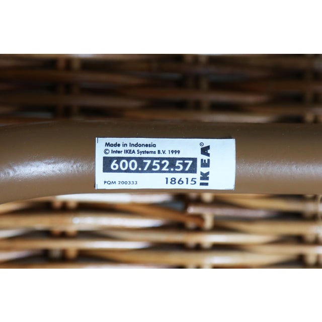 Karl Malmvall for Ikea "Karlskorna" Woven Rattan Chaise Lounge Chair C. 1990s For Sale - Image 12 of 12