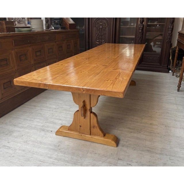 Vintage Monastery Farmhouse Table, 1995 For Sale - Image 3 of 3