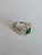 A very gorgeous and beautiful, modern style, Emerald Engagement Ring set in 18K White Gold & natural Diamonds. The weight...