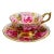 Anysley England 13 Pink Cabbage Roses 1026 Bone China Tea Cup & Saucer Set For Sale