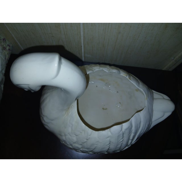 1960s Vintage Ceramic Swan Planter For Sale - Image 5 of 12