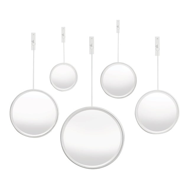 Maison Noir Pendulum Mirrors, Set Of 5 For Sale