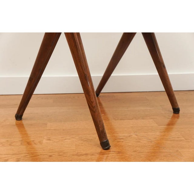 Brown 1950s Set of Four Italian Mid Century Dining Chairs For Sale - Image 8 of 9