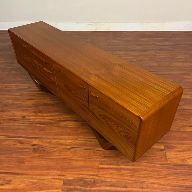 Mid-Century Modern Beithcraft Long Teak Vintage Sideboard For Sale - Image 3 of 18