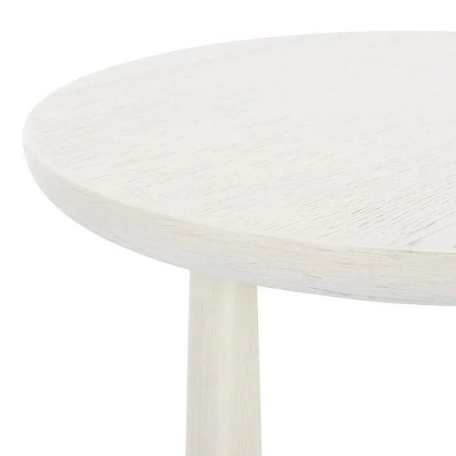 Sasha Wood Accent Table - White Wash For Sale In Philadelphia - Image 6 of 9