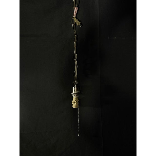 Contemporary 1990s Industrial Plug-in Swag Pendant Light With Chain For Sale - Image 3 of 5
