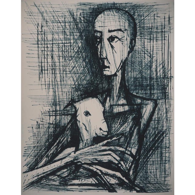 Bernard Buffet Apocalypse, Saint John in Lamb, 1961 Original engraving at the dry point On bfk rives vellum 46 x 38 cm...