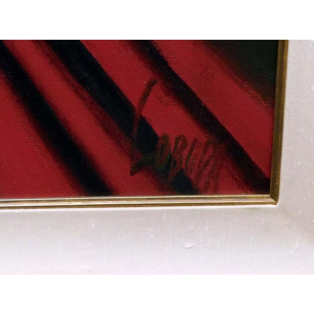Contemporary Taras Loboda "Lady in Red" Original Painting Oil on Canvas Hand Signed For Sale - Image 3 of 8
