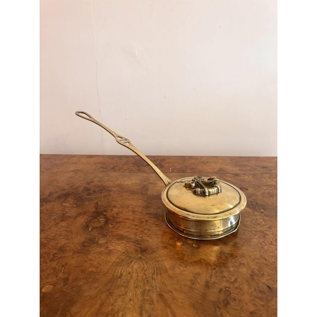 Antique Edwardian Brass Chestnut Roaster, 1900 For Sale - Image 4 of 5