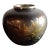 Antique Japanese Engraved Bronze Squat Vase For Sale