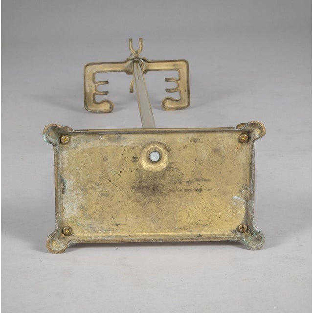 Vintage Brass Fireplace Tool Set and Stand For Sale - Image 9 of 9