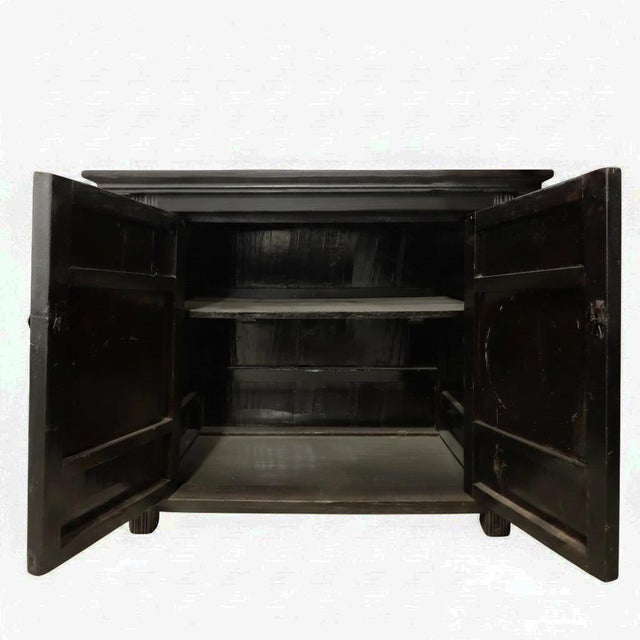Rich Black 2-Door Side Cabinet For Sale In Greensboro - Image 6 of 6