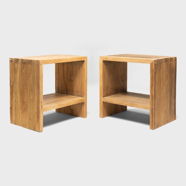 Early 21st Century Chinese Reclaimed Elm Side Table For Sale - Image 5 of 6