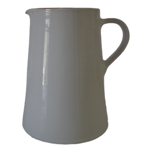 White Stoneware Pitcher - Large